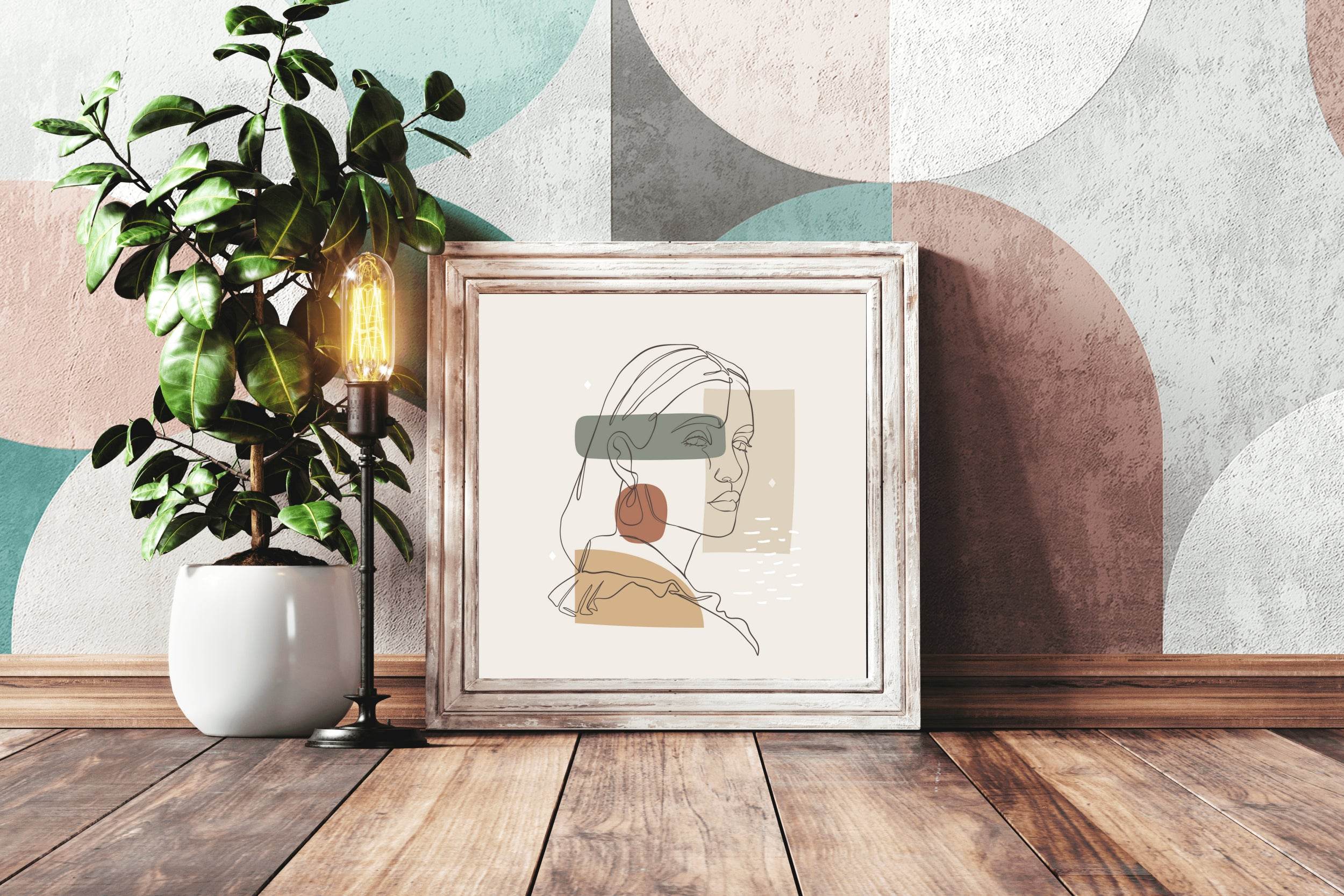 Female Face Line Art - beink online art store
