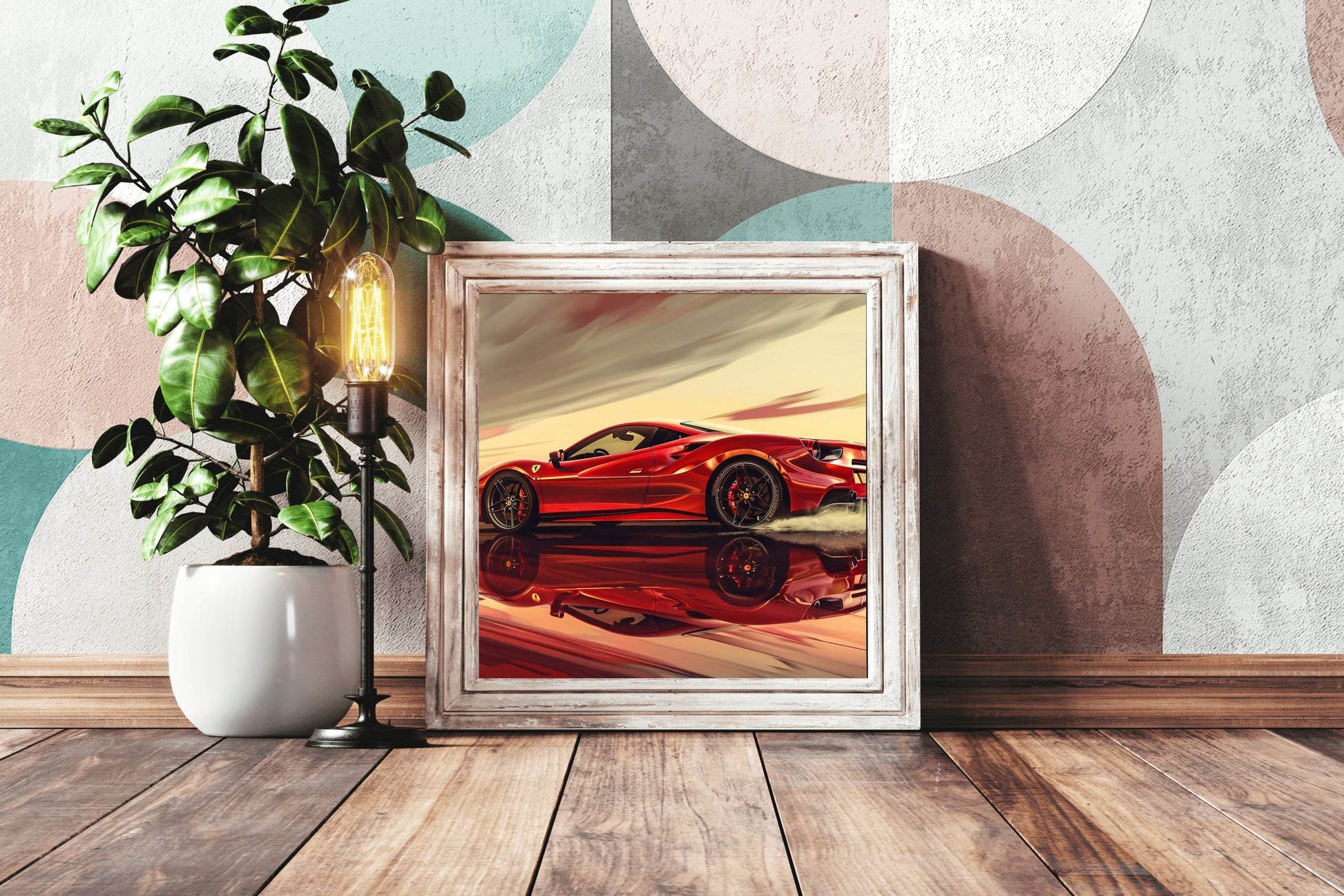 Metal Ferrari 488 Wall Art - beink online art store