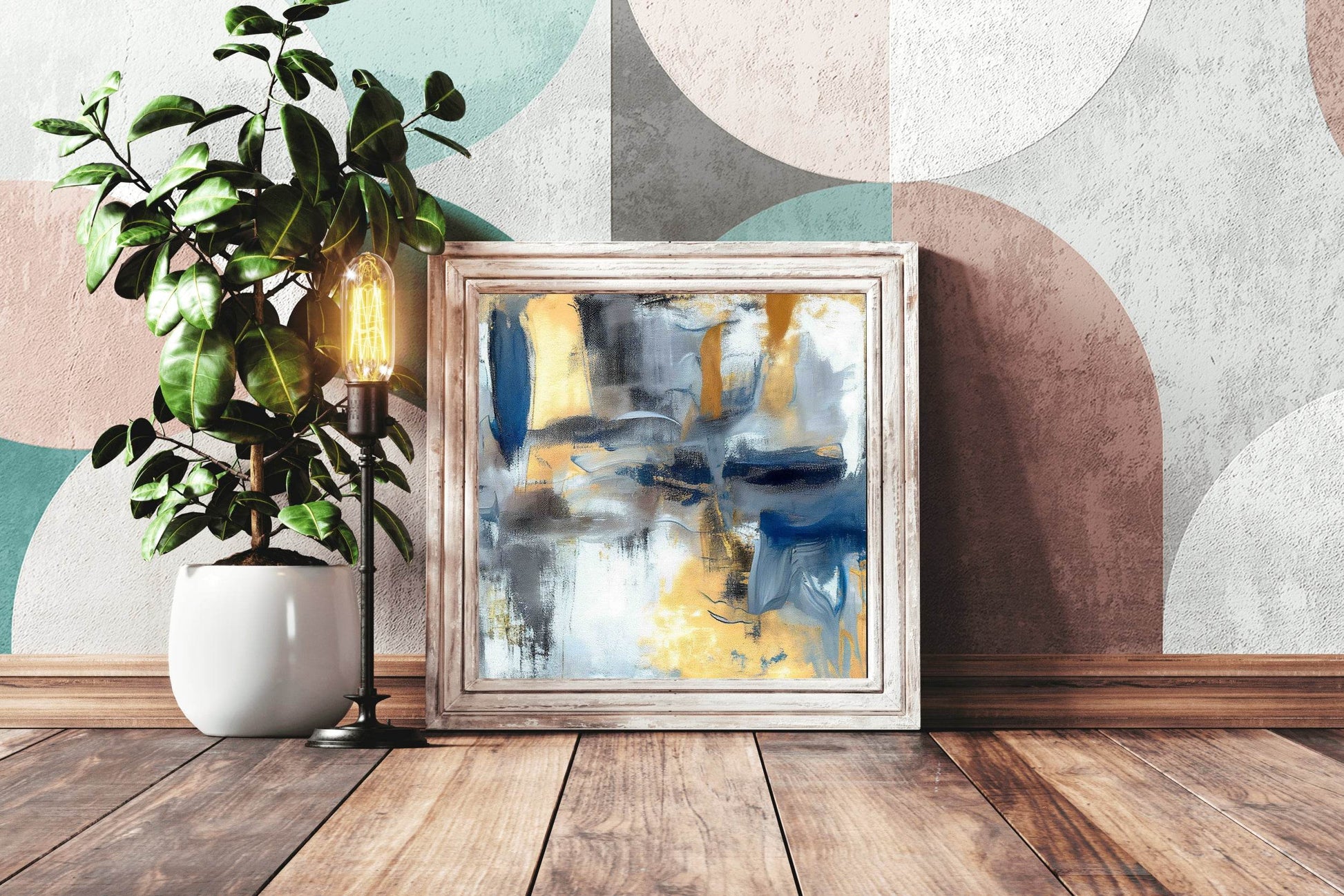 Modern Brush Strokes Abstract Wall Art - beink online art store