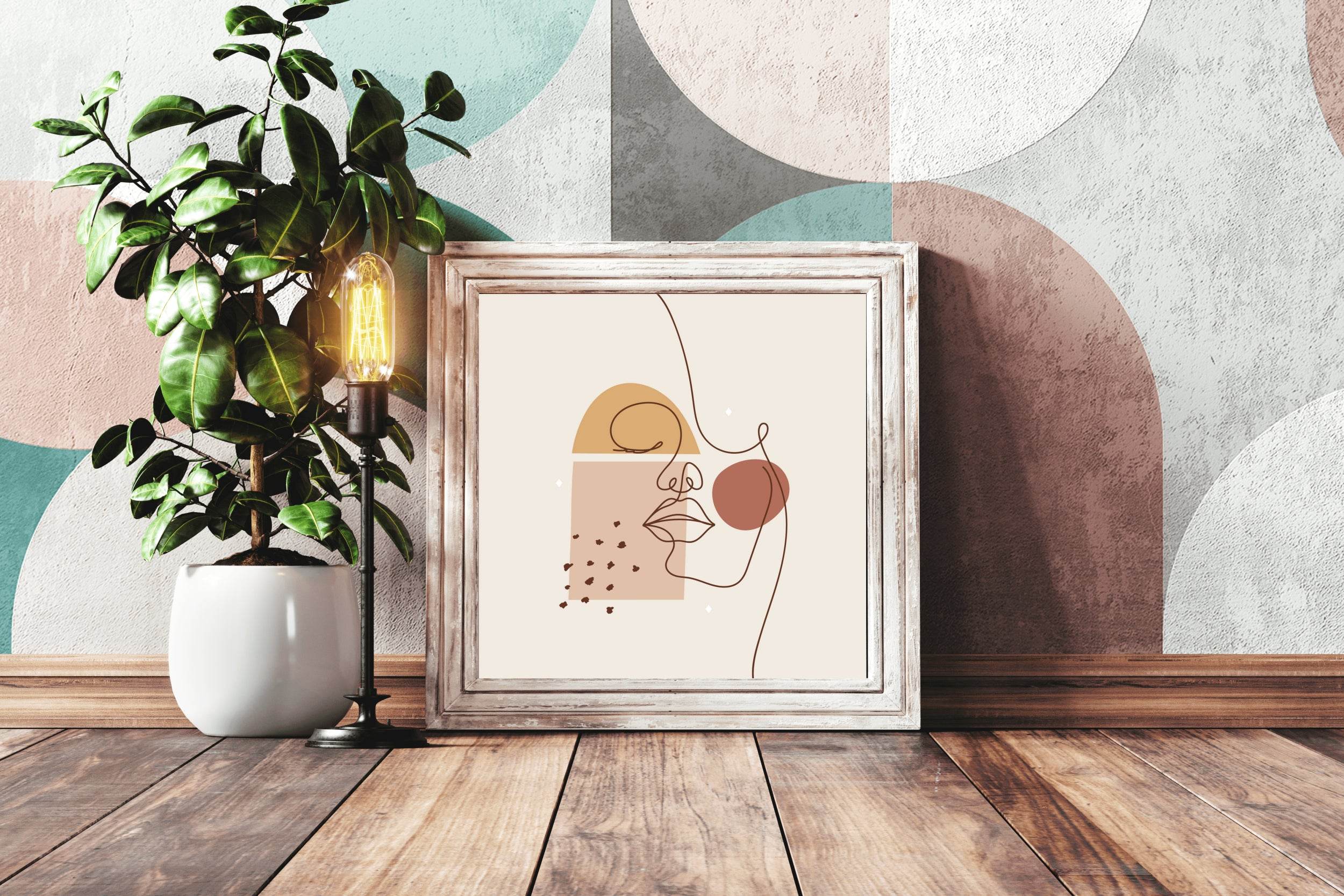 Beautiful Design of Female Face Wall Art - beink online art store