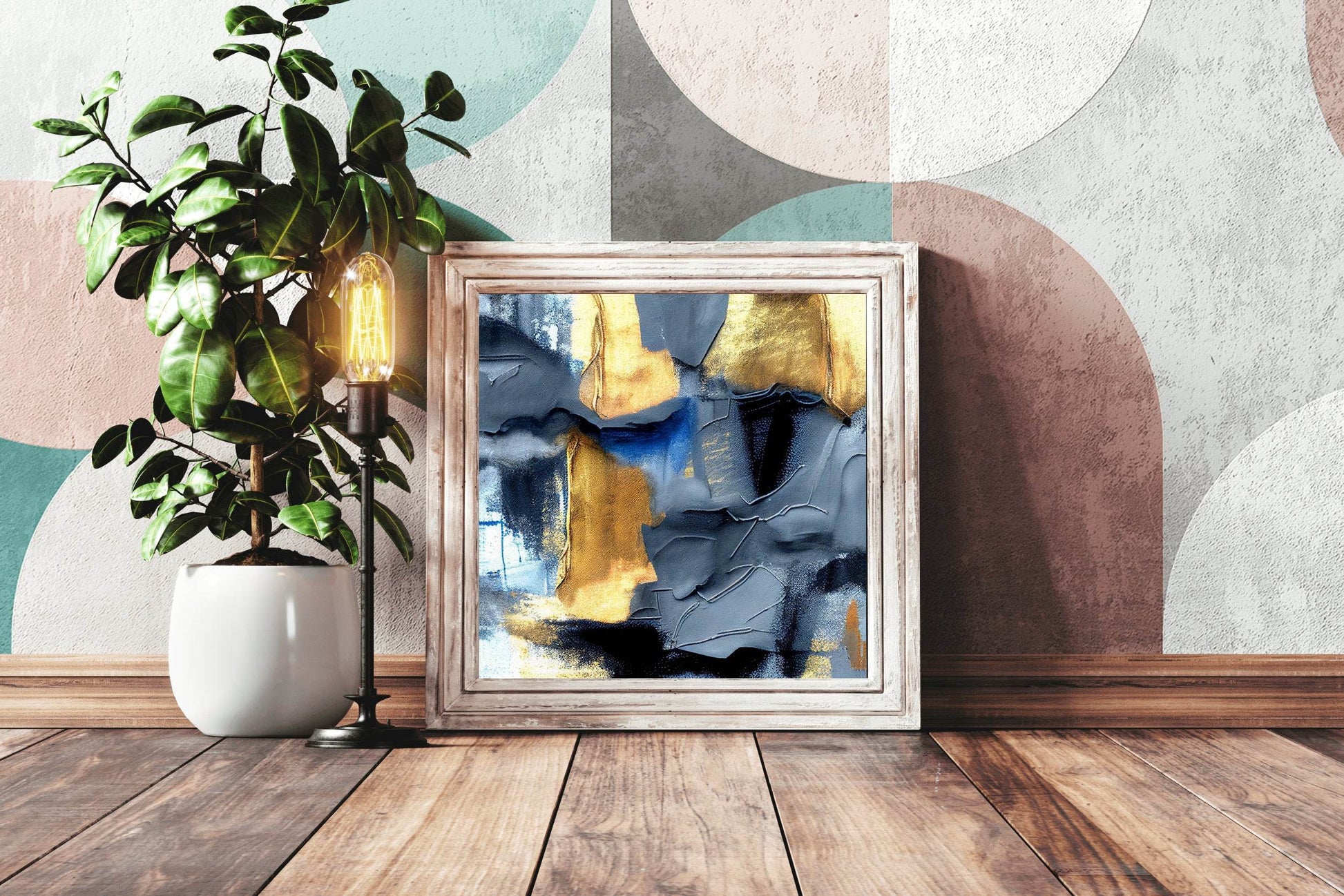 Multi Color Cloth Textured Abstract Wall Art - beink online art store