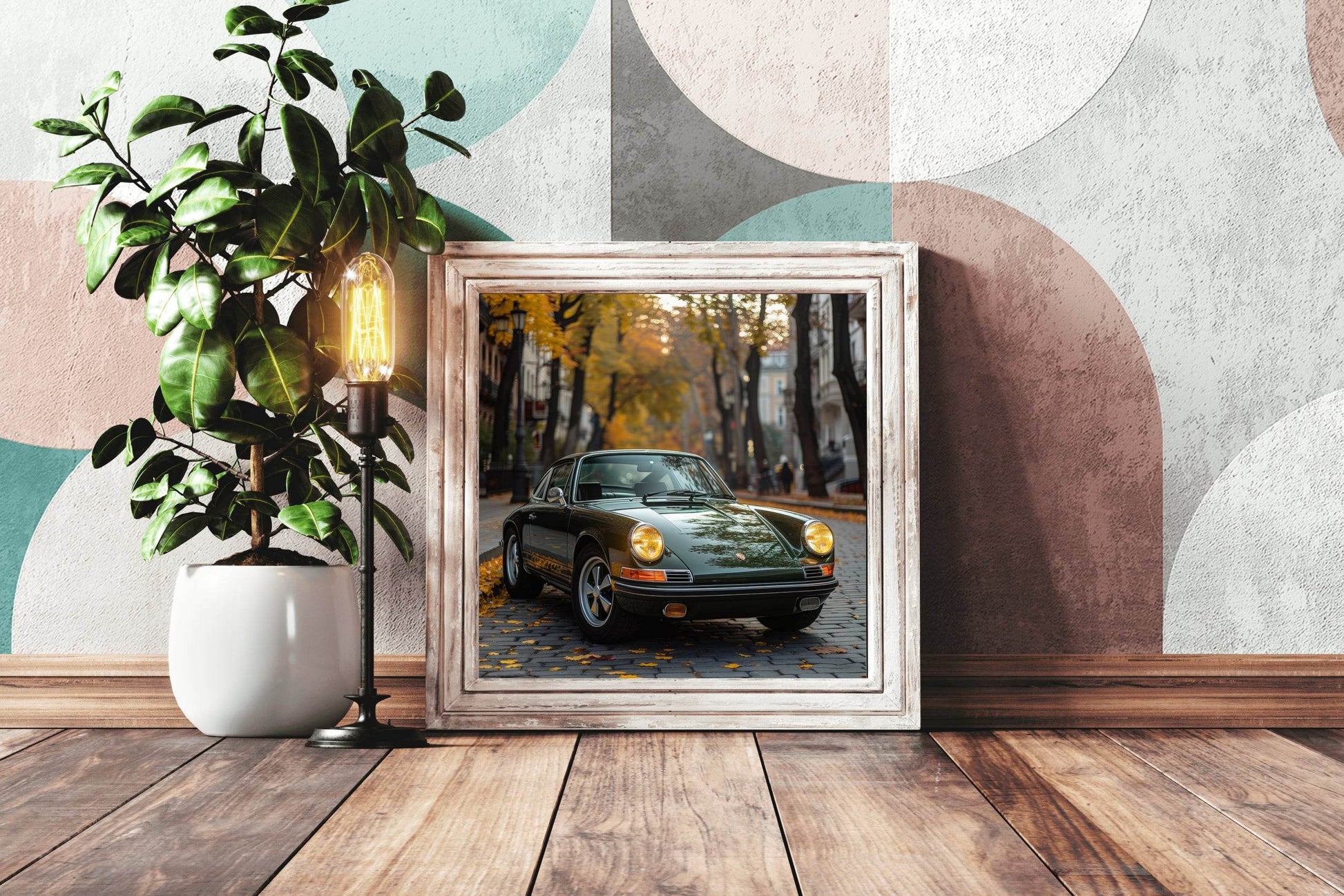 Green Porsche 911 Racing Wall Art - beink online art store
