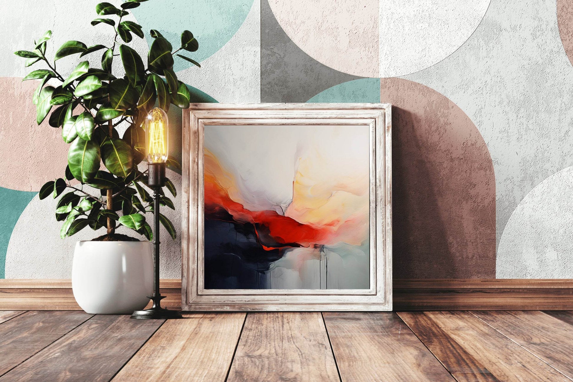 Digital Water Color Vibrant Abstract Wall Art - beink online art store