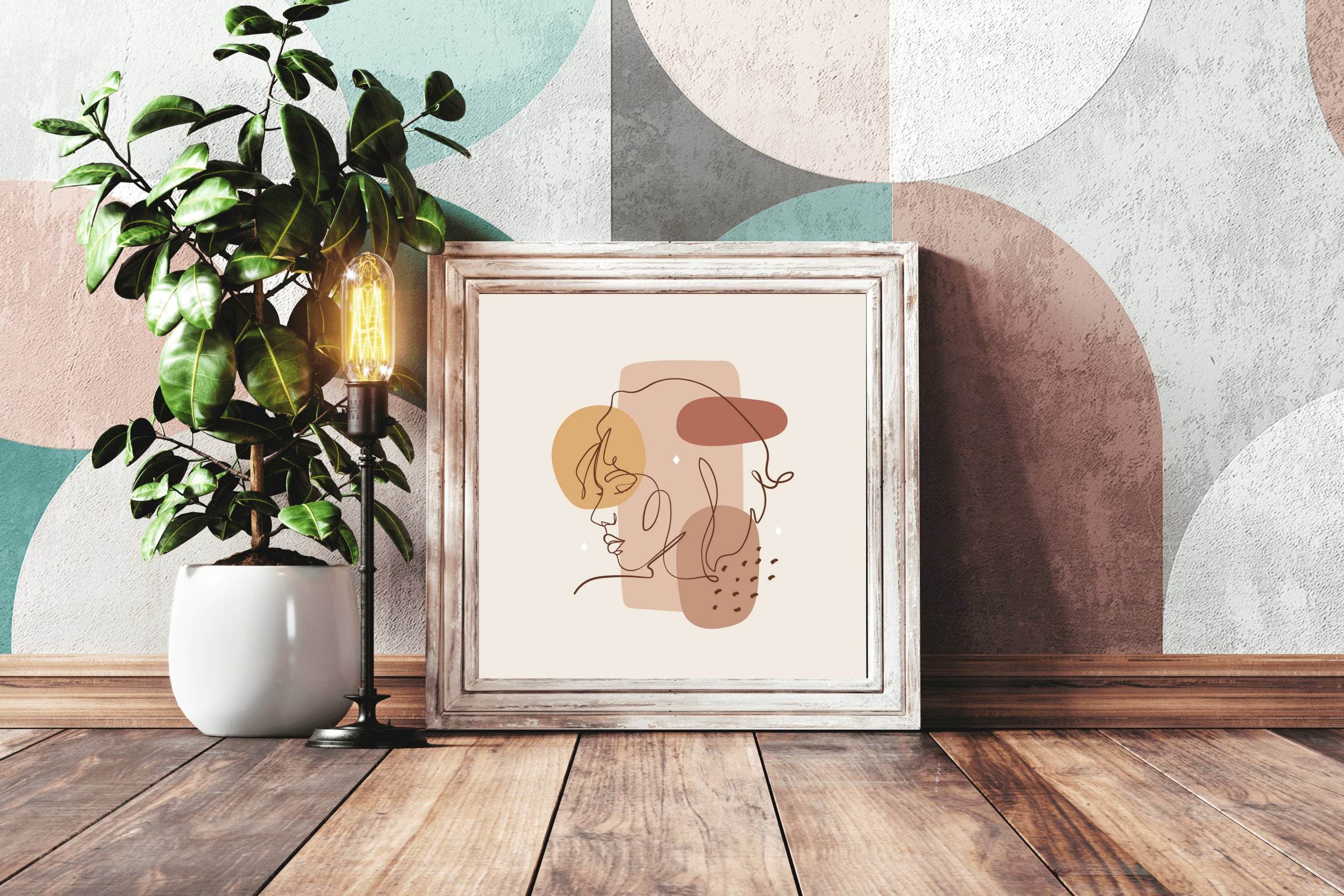 Female Linear Face Wall Art - beink online art store