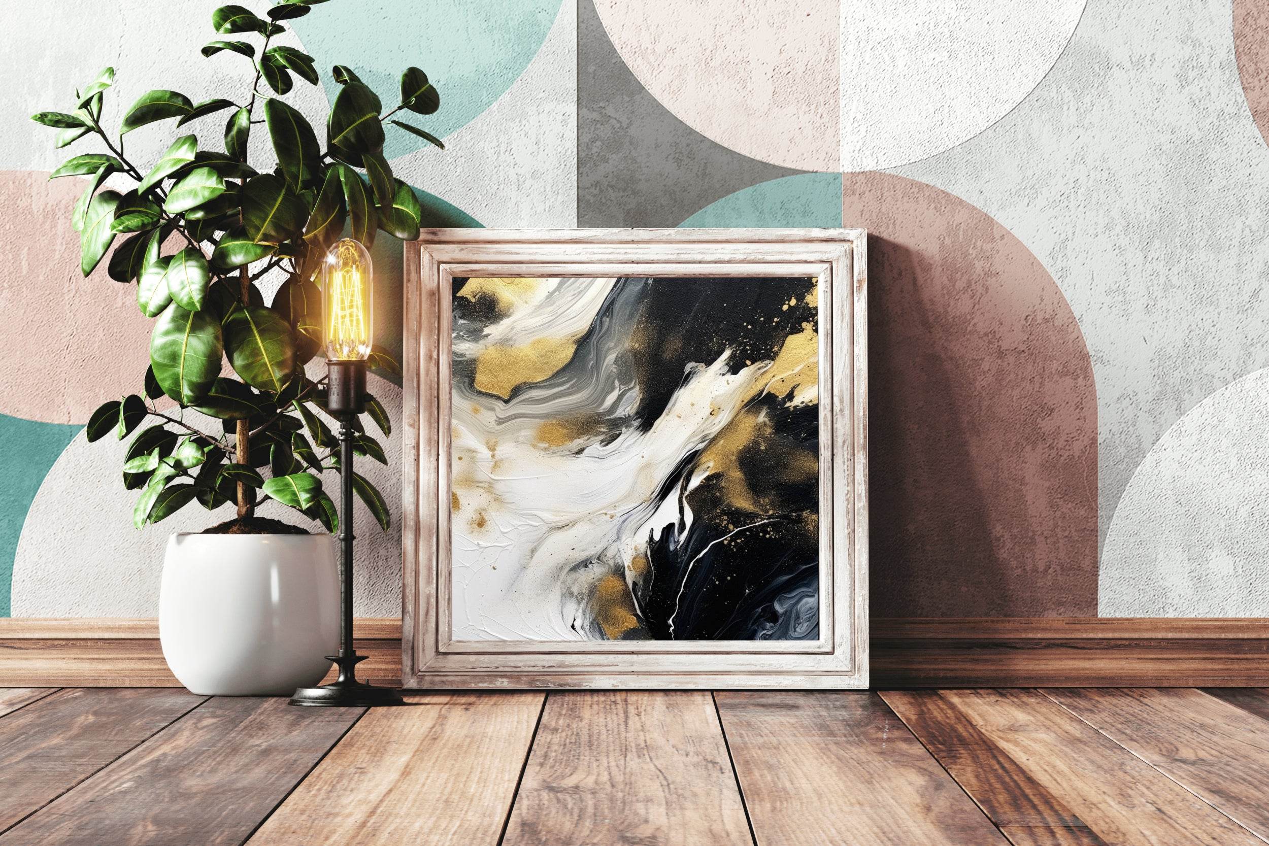 Sharp Smoky Black Brush Stroke Wall Art - beink online art store