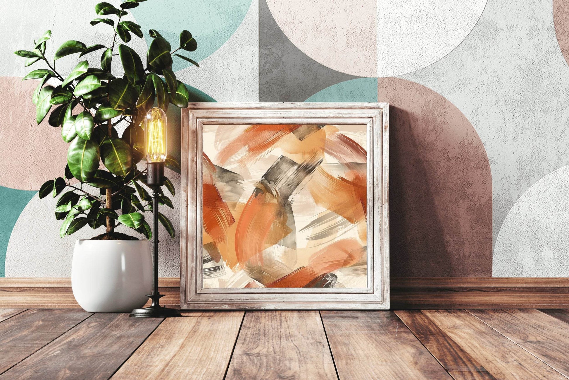 Orange Acrylic Abstract Wall Art - beink online art store