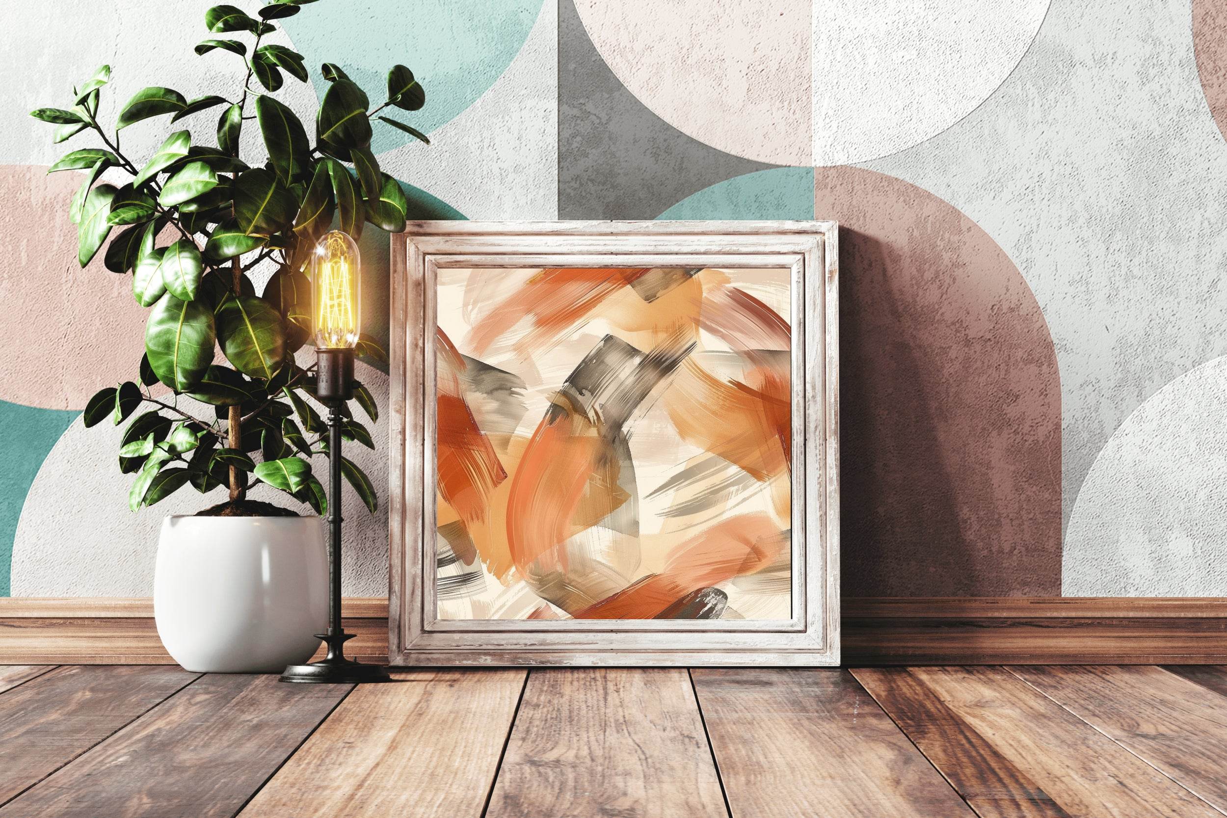 Orange Acrylic Abstract Wall Art - beink online art store