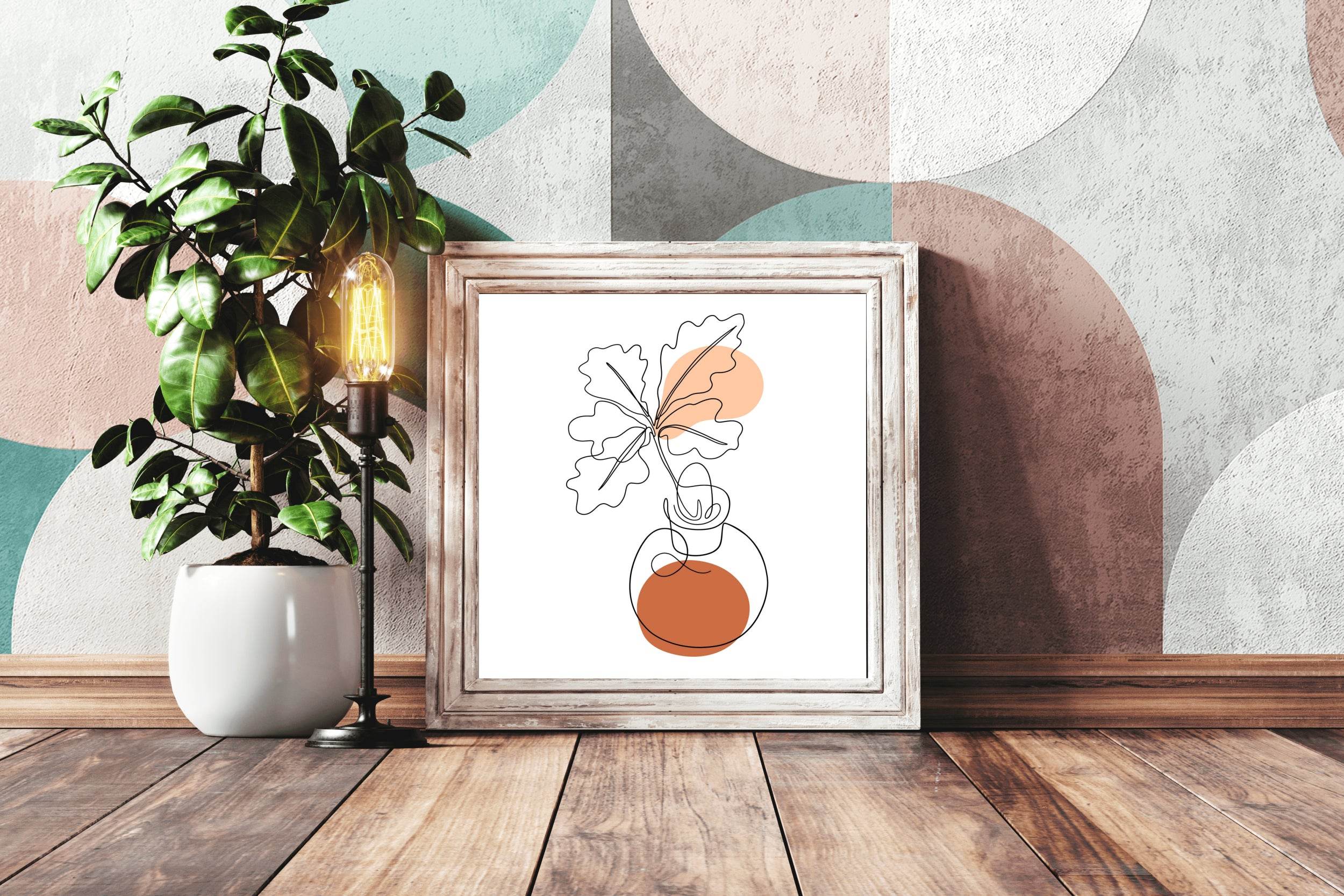 Broad Leaves in Pots Wall Art - beink online art store