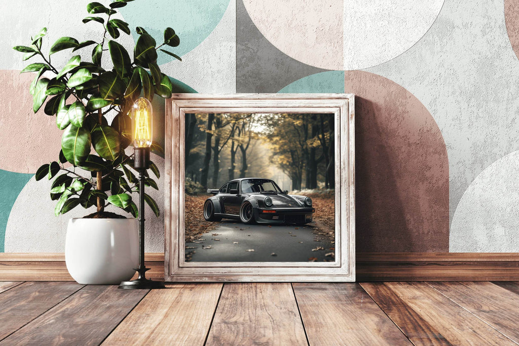 Porsche Black Sports Rally Wall Art - beink online art store