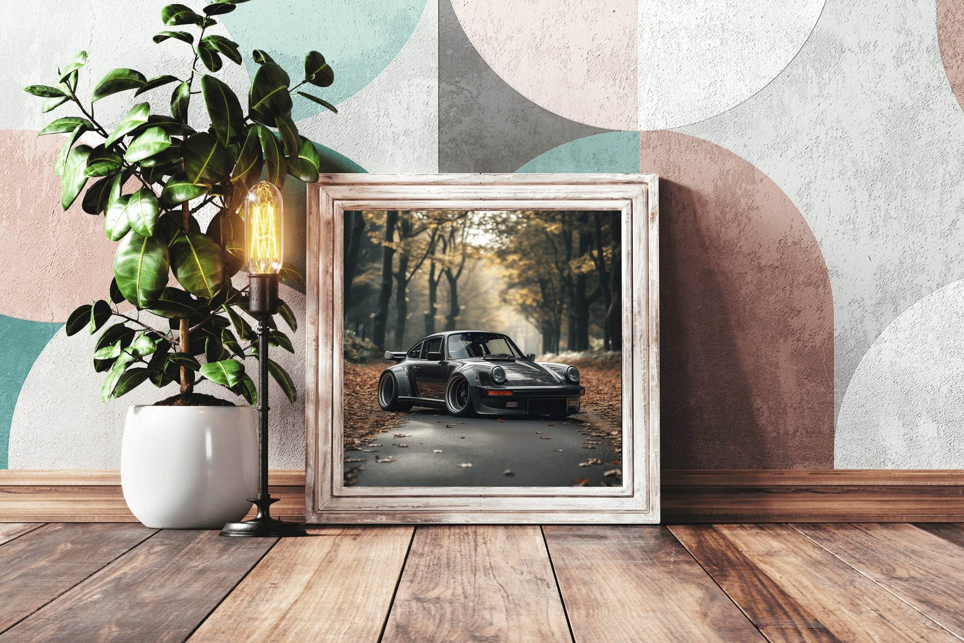 Porsche Black Sports Rally Wall Art - beink online art store