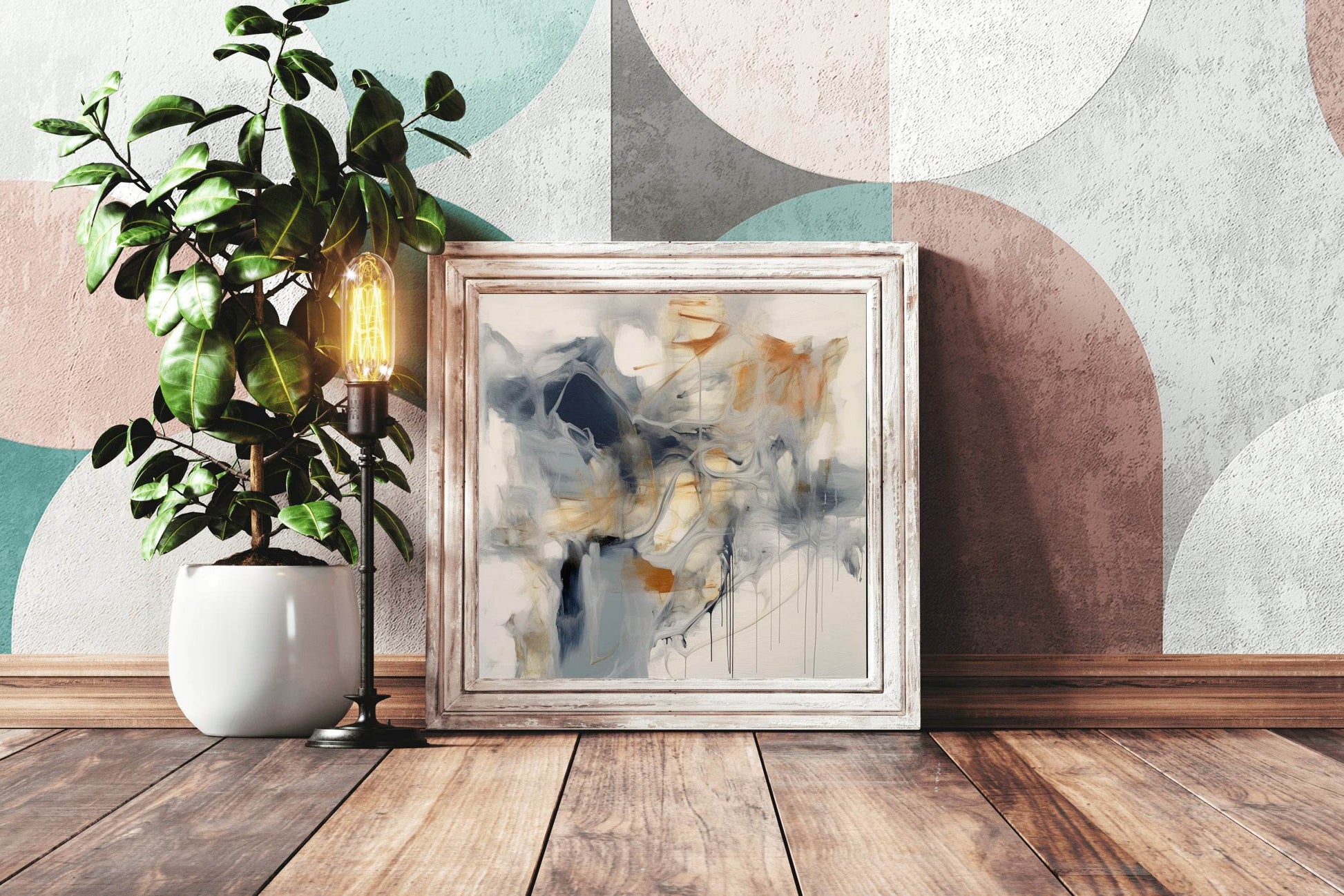 Multicolor Water Paint Abstract Wall Art - beink online art store