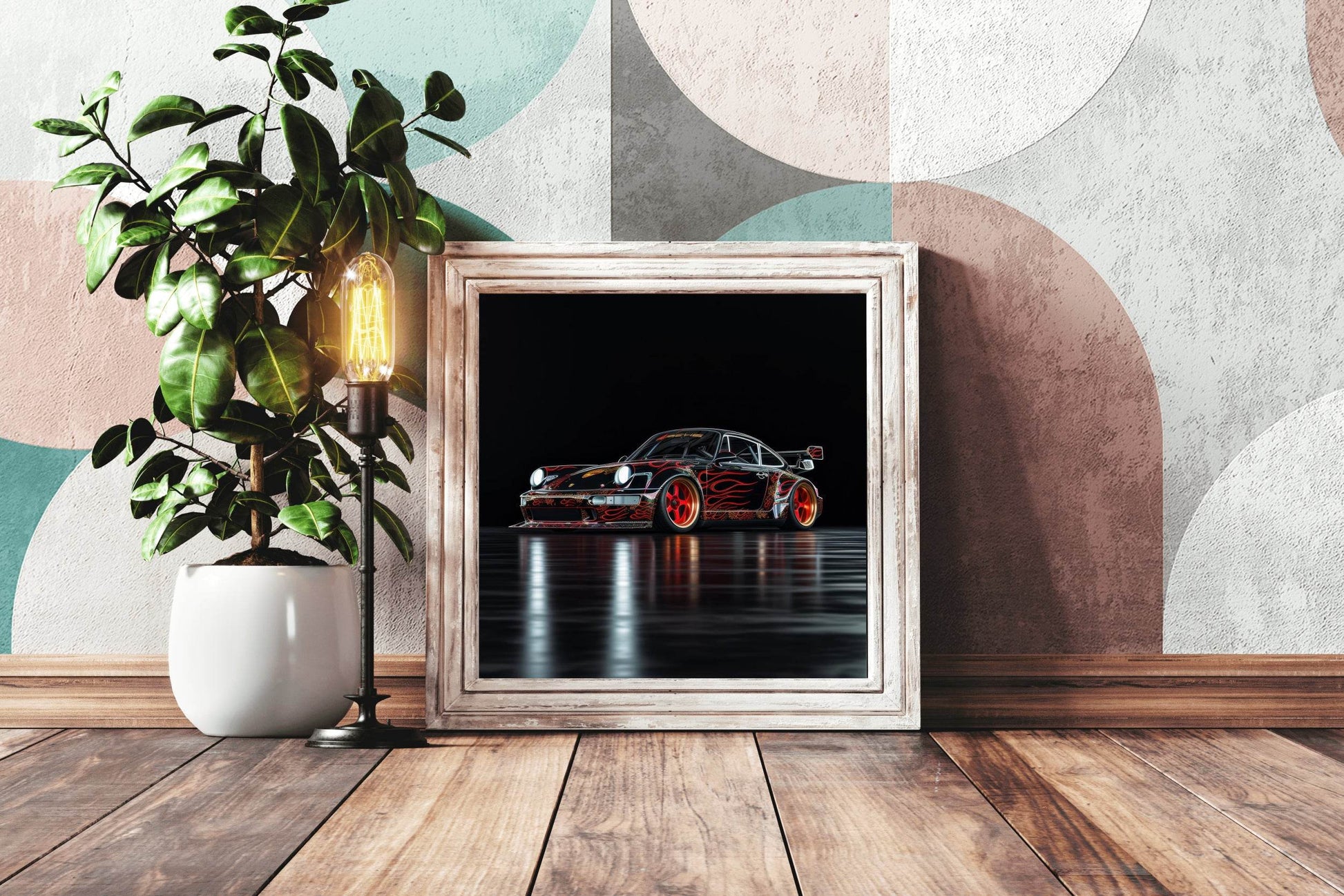 Porsche GTR Metallic Wall Art - beink online art store