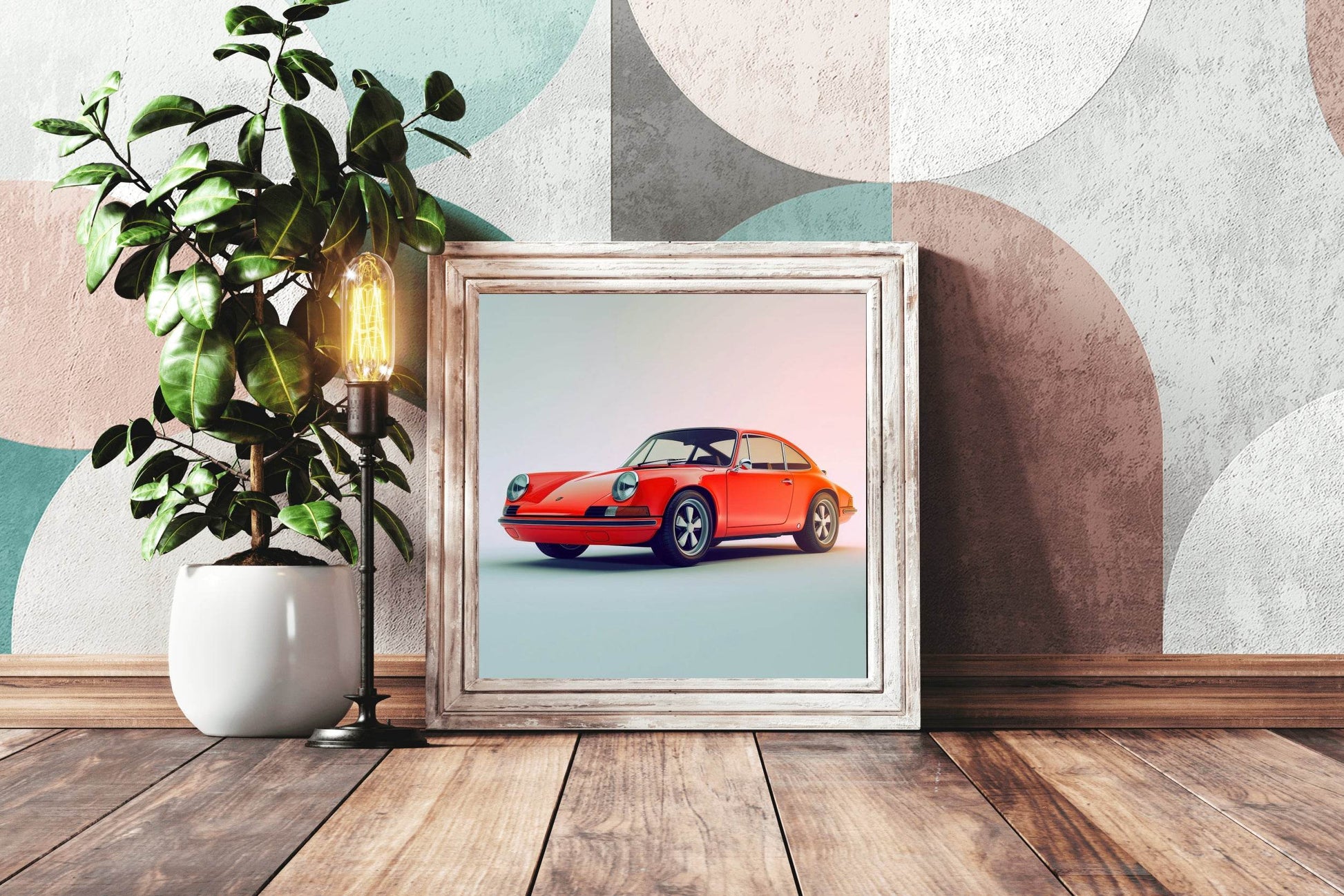 Porsche 911 Orange Wall Art - beink online art store