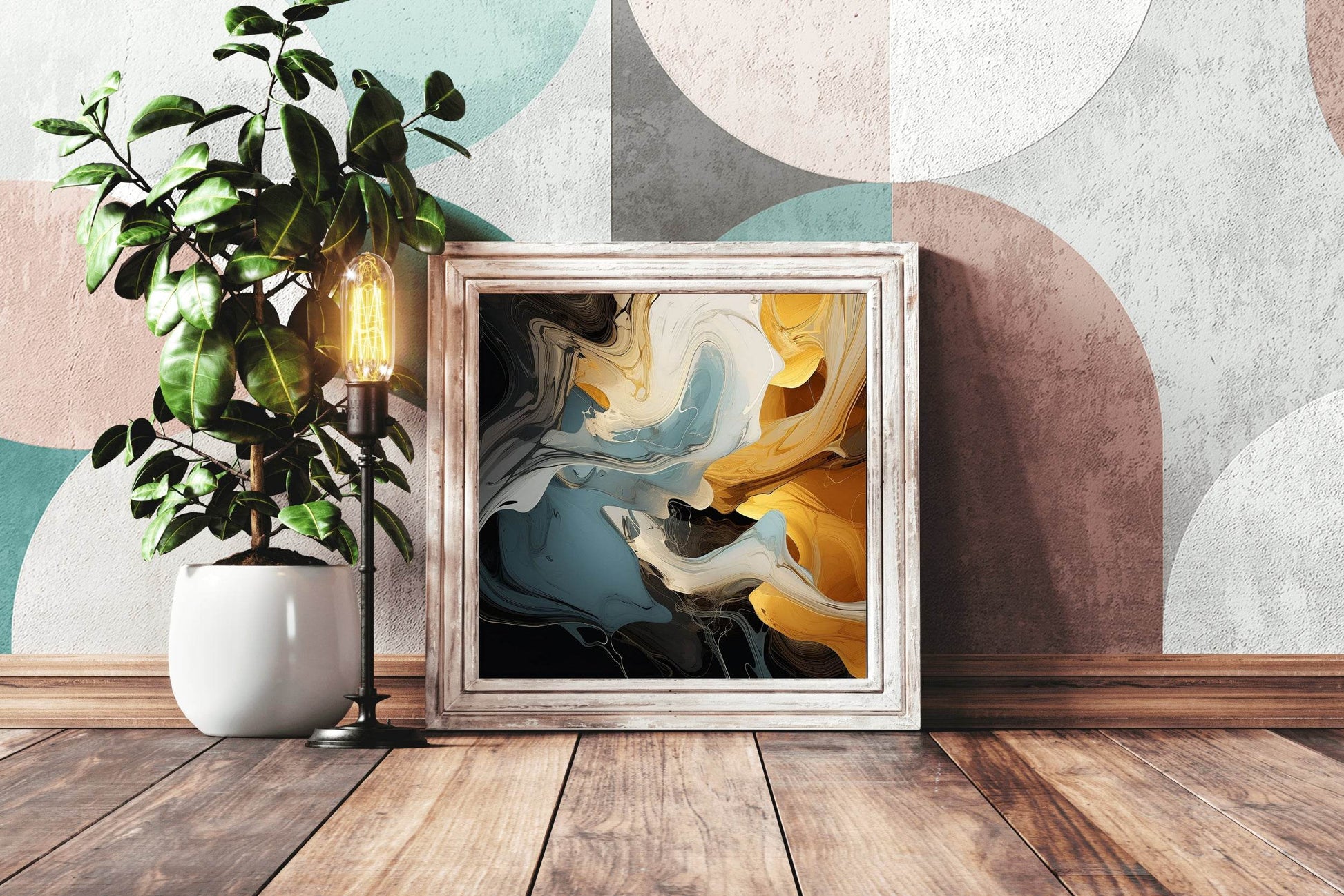 Oil Paint Strokes Abstract Wall Art - beink online art store