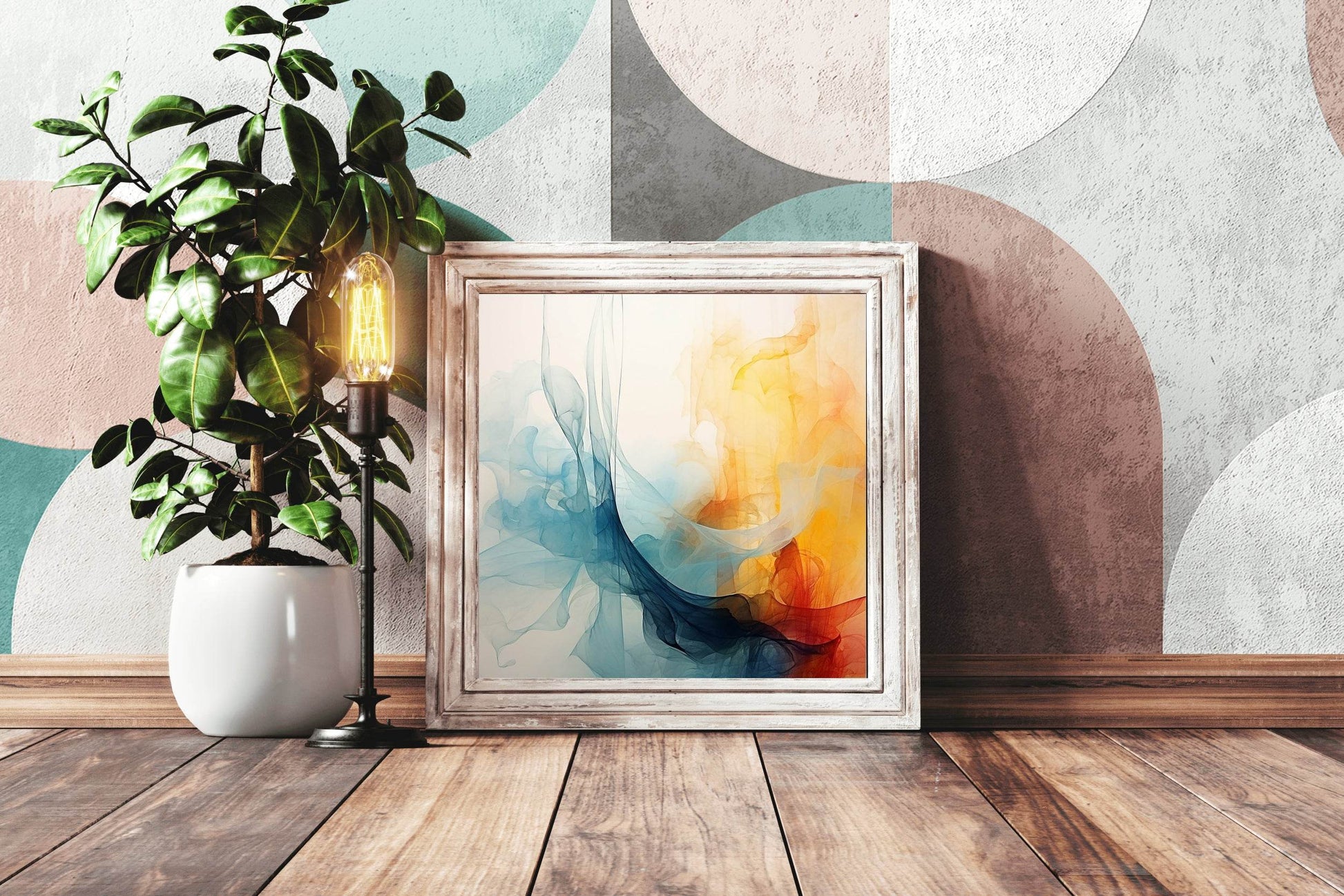 Colorful Ink Background Modern Abstract Wall Art - beink online art store