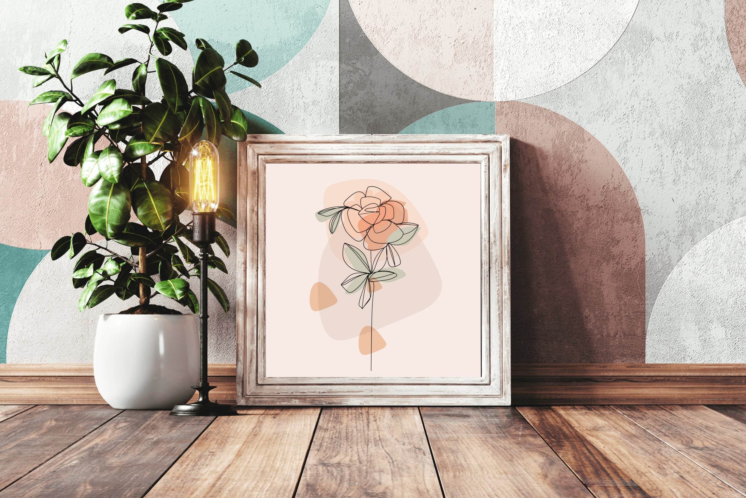 Dianthus Flower Branch Wall Art - beink online art store