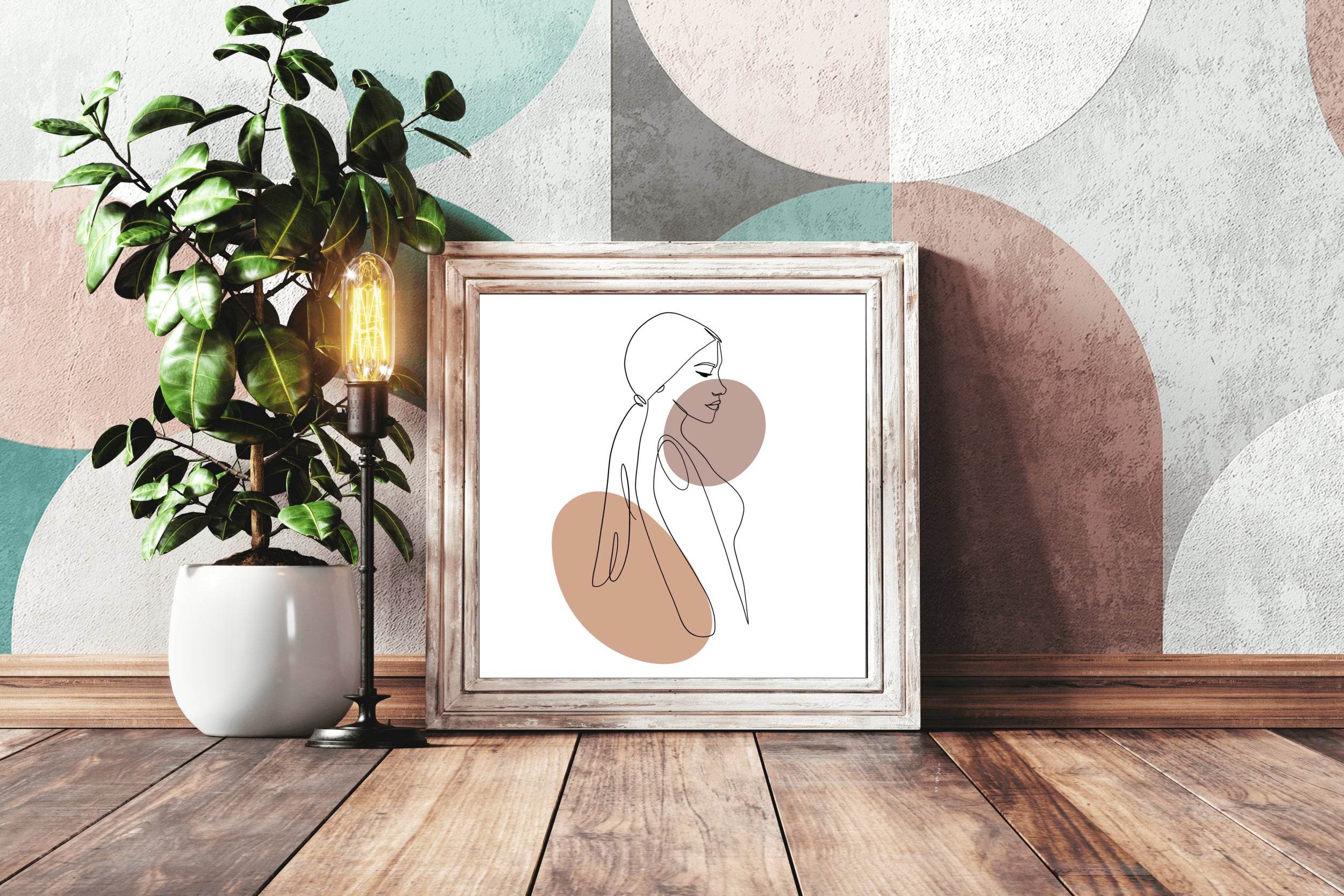 Lonely Woman Minimal Wall Art - beink online art store