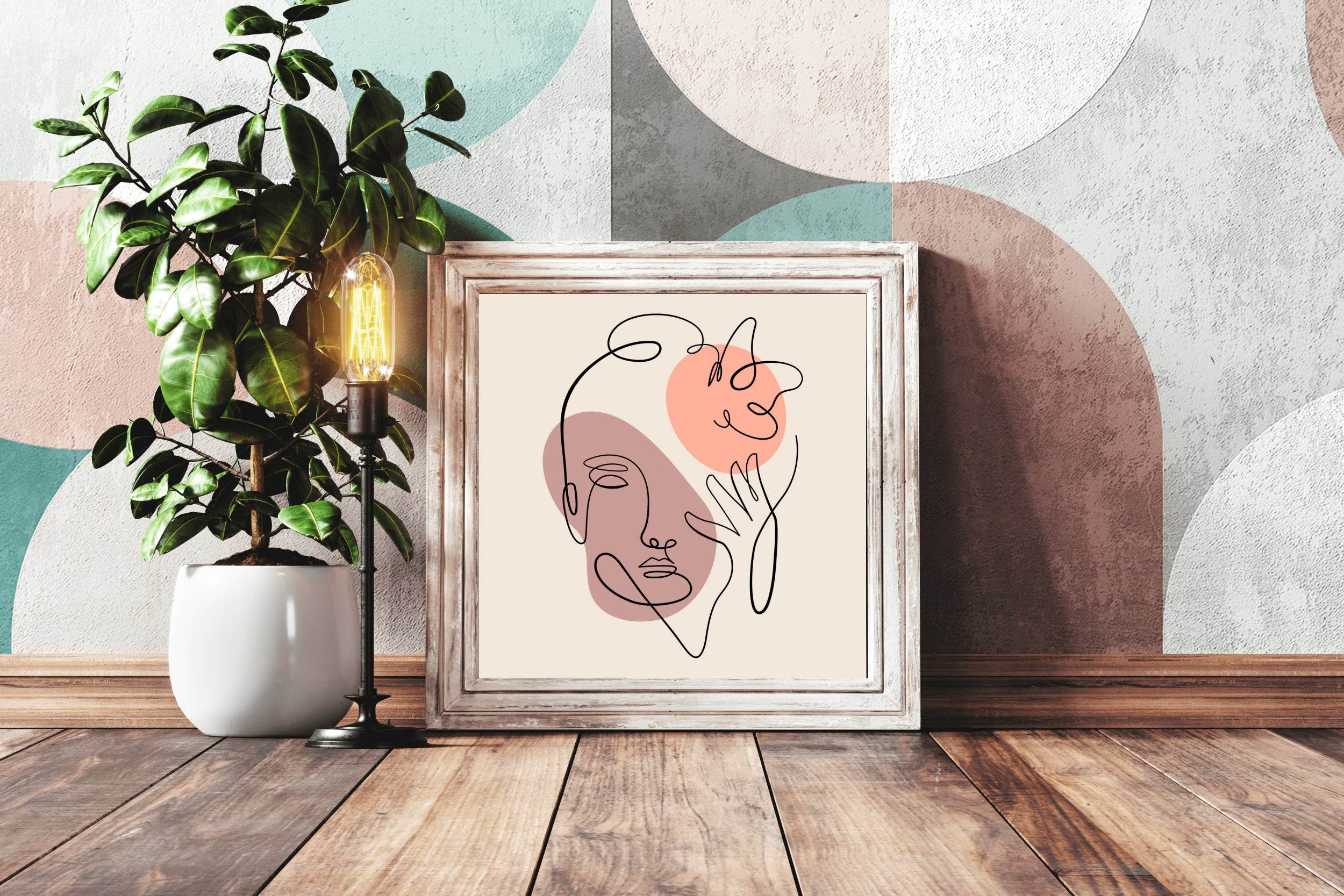Face Mixed With Hands Wall Art - beink online art store