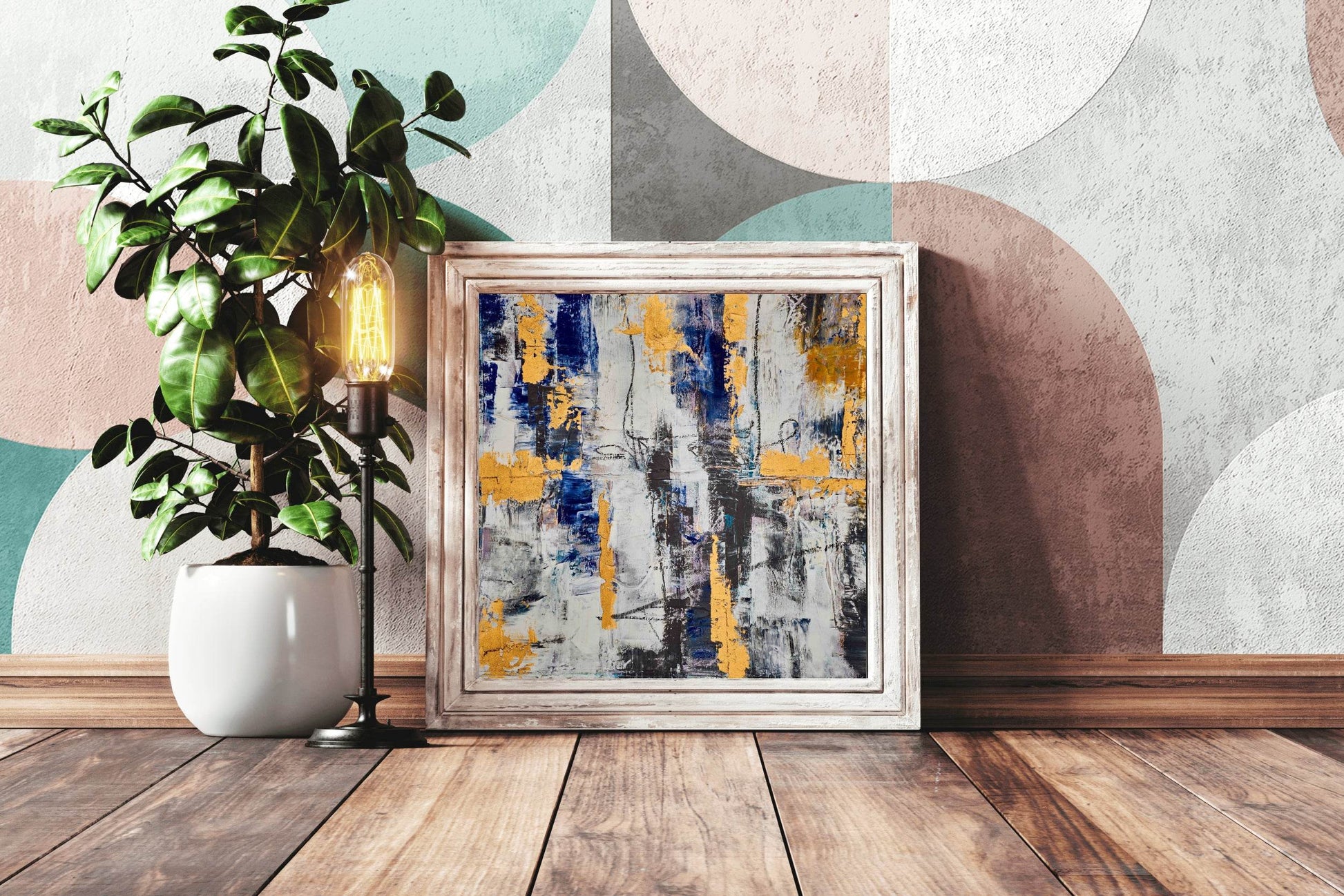 Brush Stroke Patch Abstract Wall Art - beink online art store