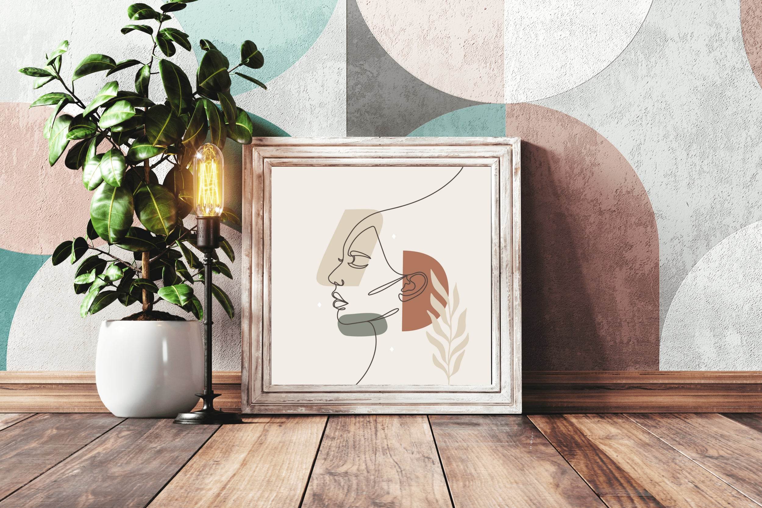Women Linear Hair Wall Art - beink online art store