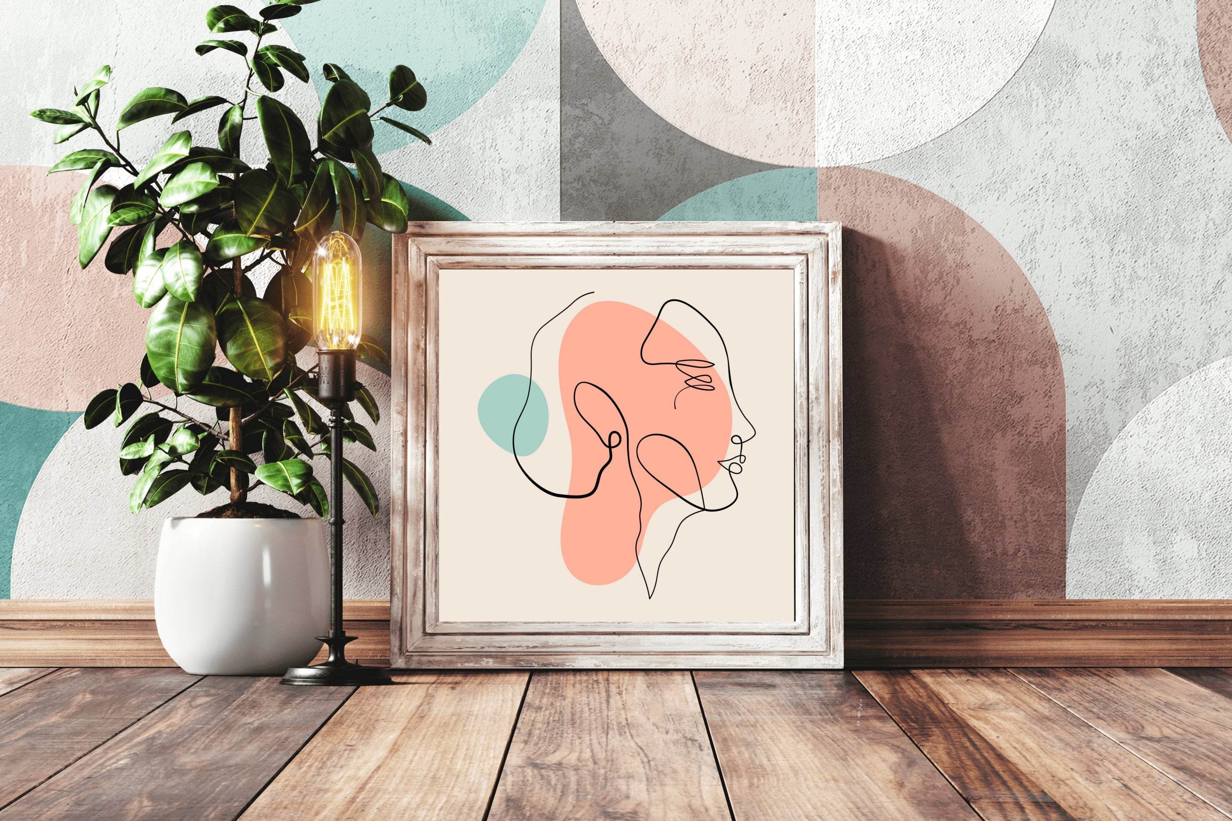 Stylized Image of Woman Face Wall Art - beink online art store