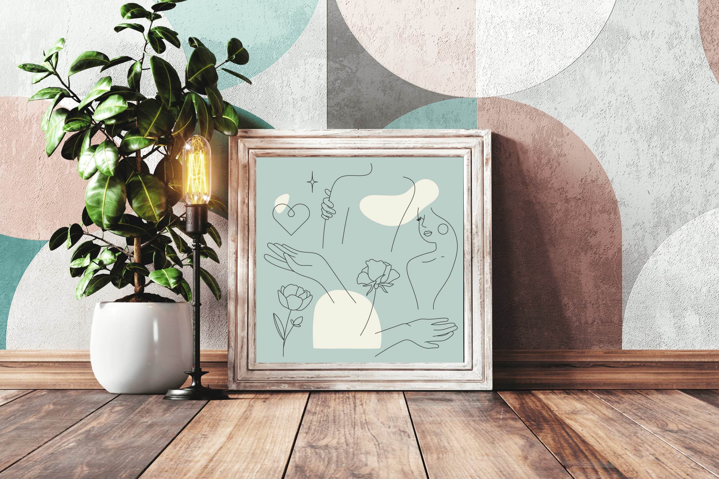 Lines Combined With Art And Emotion Wall Art - beink online art store